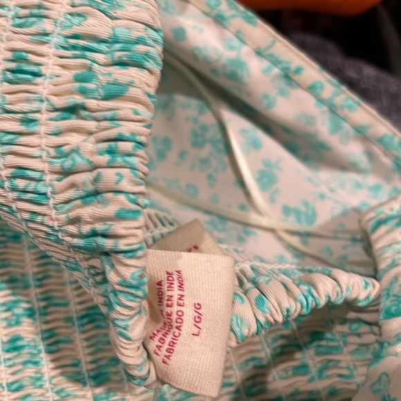 Levi's Women's Yvie Puff 3/4 Sleeve Cropped Blouse Electric - Picture 4 of 4